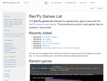 Tablet Screenshot of games.renpy.org